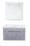Комплект мебели Bellezza Грейс 90 подвесной скала серая (ПВХ)