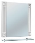 Зеркало Bellezza Венеция Люкс 75 белый/патина серебро