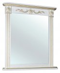 Зеркало Bellezza Виктория 100 белое/патина золото