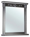 Зеркало Bellezza Виктория 100 чёрное/патина серебро