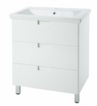 Тумба с раковиной Bellezza Пегас 60 3 ящ. белая